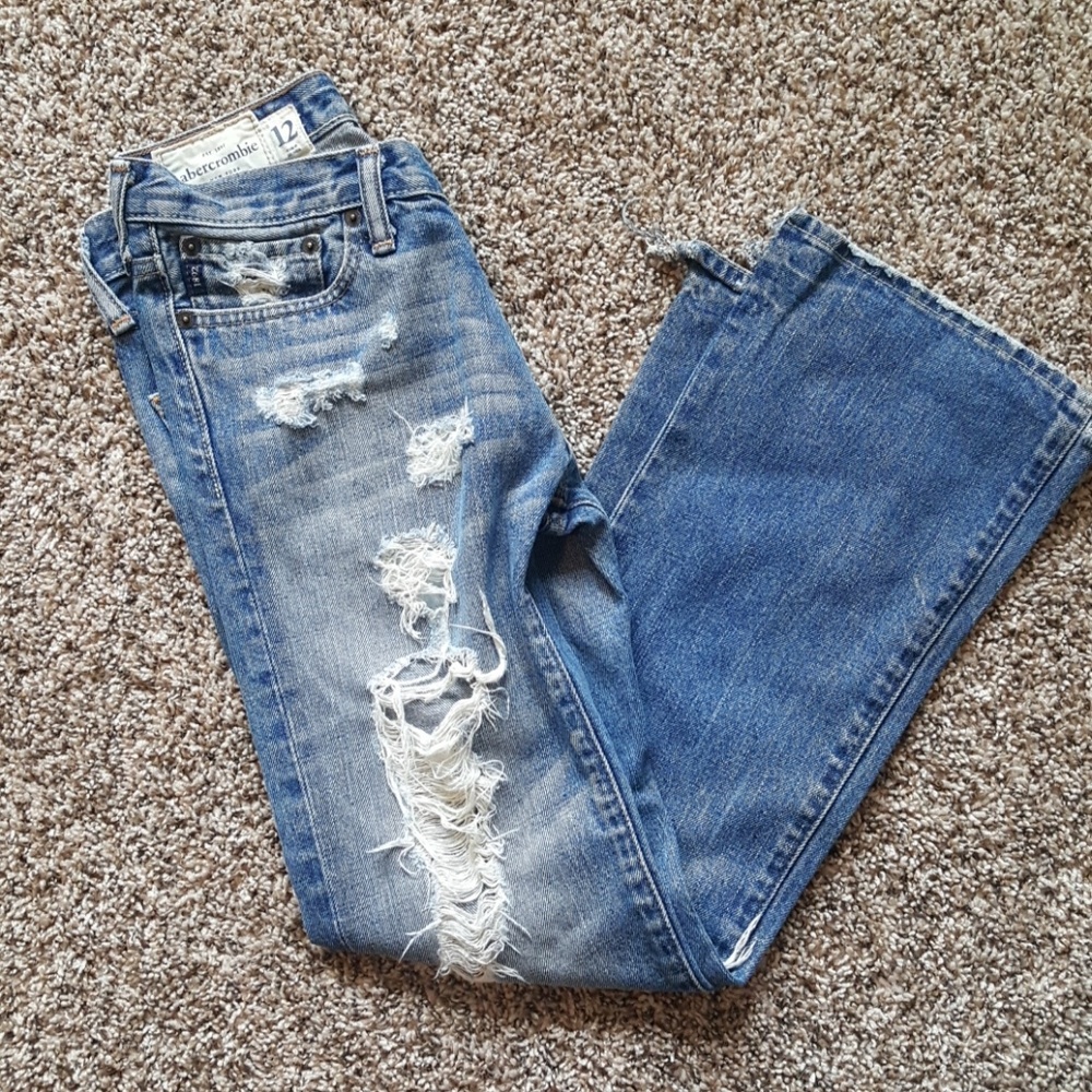 Boys Abercrombie Distressed Jeans